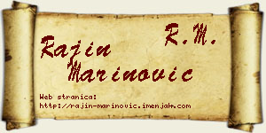 Rajin Marinović vizit kartica